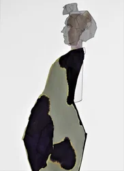 Abstrakt kvinnoprofil