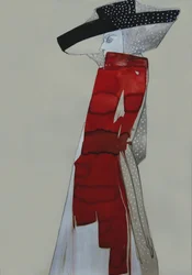 Den eleganta damen i rött