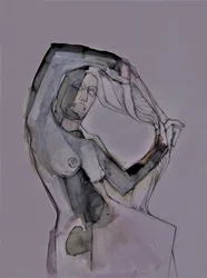 Uttrycksfull kvinnlig figur