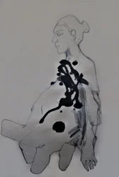 Figur i mörkt bläck