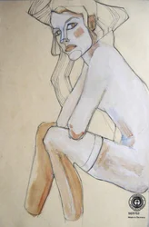 Illustration av en eftertänksam kvinna