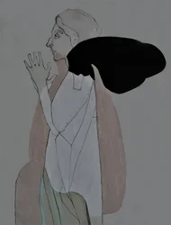 Profil för den bedjande kvinnan