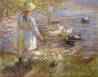 Feeding the Ducks (olja på duk)