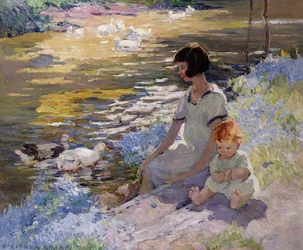 Forget-Me-Nots (olja på duk)