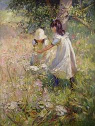 Plocka vilda blommor (olja på duk)