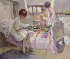 The Patchwork Quilt (olja på duk)