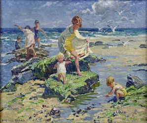 Water Babies (olja på duk)