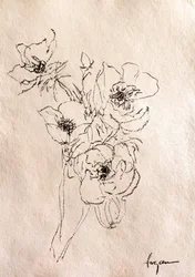 En fin blomsterskiss