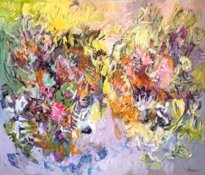 Livfull abstrakt blomsterkonst