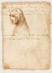Bystlängdsprofil av en gammal kvinna, ca. 1521.
