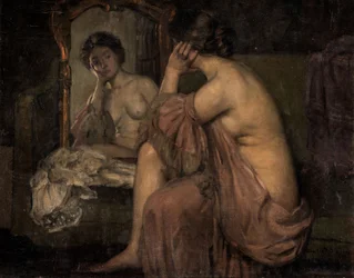 In Front of the Mirror (olja på duk)