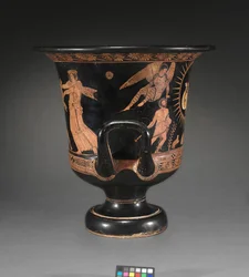 Detalj från en rödfigur lekythos