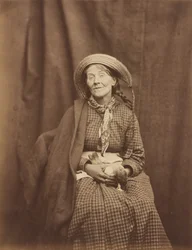 Kvinna som håller en död fågel, Surrey County Asylum, ca. 1855.