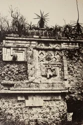 Uxmal, Indian Bas Relief, Nunnespalatset Uxmal, Indian Bas Relief, Nunnespalatset, 1860.