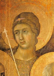 Duccios altartavla i Sienas katedral av Duccio di Buoninsegna (cirka 1255 - före 1319), tempera på trä, 212x425 cm, detalj