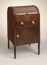 Tambour Sminkbord, 1795-1810 (mahogny och tulpanpoppel)