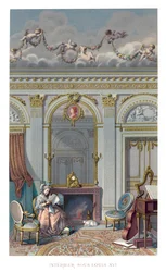 Interiör under Ludvig XVI, 1885.