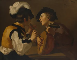 Två musiker, 1600-talet.