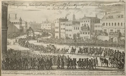 En procession för kung Vilhelm III