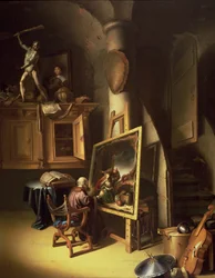 En konstnär i sin studio, 1635 (panel)