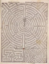 Design för labyrinter, från The Dutch Gardener av Johann van der Groen, publicerad 1699
