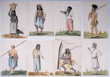 Ritning från ett album av infödda i Brasilien, Afrika, Persien och Ostindien