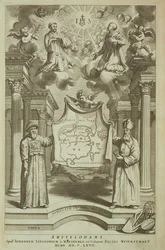 Frontispice till Kina Illustrerad av Athanasius Kircher (1601-80) 1667
