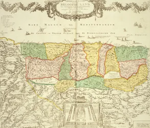 Karta över det heliga landet, pub. av Jan Barend Elwe, Amsterdam, 1742