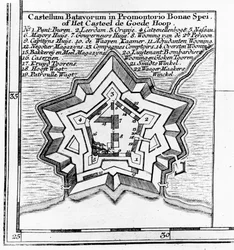 Plan över Bataviska slottet, Godahoppsudden c.1803-1806