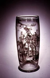 Sepia emaljerad humpen, tidigt 1600-tal (glas)