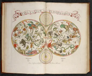 Stellatum Planisphaerium, En planisfär med stjärntecken