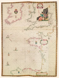 Frankrikes, Englands och Irlands kuster, från Collection of Dutch Marine Maps