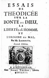 Titelsida för Theodicee av Gottfried Leibniz, andra upplagan publicerad 1712
