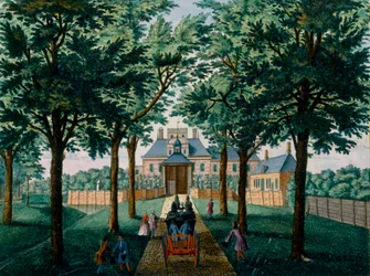Westerhout House, från Het Zeganpralent Kennemerlant av Hendrick de Leth och Matthias Brouerius Van Nidek, publicerad ca 1700-1730