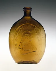 Figurerad kolv, ca. 1847 (icke-bly glas)