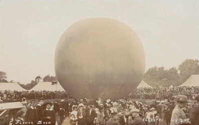 Luftballong på Ilkeston Flower Show, Derbyshire, 2 augusti 1909