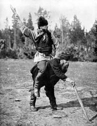 Finnar spelar Kyykkä, nationalspelet, 1936