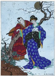 Flirtande geisha