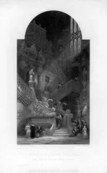 Burgos-katedralens interiör, 1800-talet.