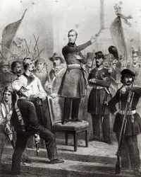 Alphonse de Lamartine vid rådhuset