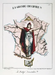 Le Martyr Immortalise!, allegori över det republikanska Frankrike, 1871.