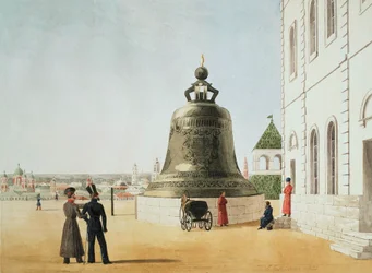 Tsarklockan i Kreml i Moskva, 1838.