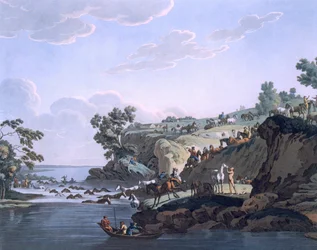 Hästar som korsar en flod, 1812-13
