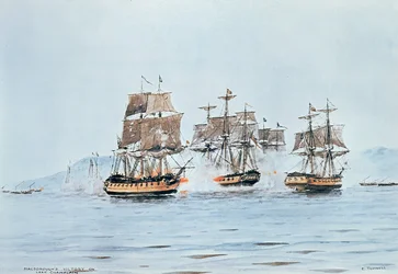 Commodore Macdonough i Saratoga besegrar britterna, slaget vid Lake Champlain