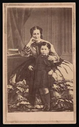 Porträtt av Eugenie de Montijo 1826-1920 och Son, cirka 1860-talet.