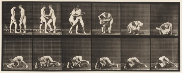 Plåt 345. Wrestling, Lock, 1885