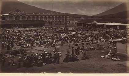 Plaza och vicekungens palats-Antigua de Guatemala,1877 (foto)