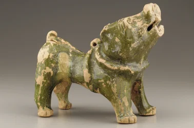 Gravfigur av en skällande hund, tidigt 1:a-tidigt 3:e århundradet (keramik)