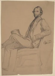 Sittande studie av M.D.