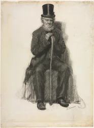 Studie av en gammal man möjligen en studie för porträtt av Peter Folger, ca. 1886.